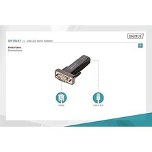 USB Seri Adaptör - RS232 Dönüştürücü - USB 2.0 Tip A - Dsub 9m - PL2303GT Yonga Seti - 80 cm Kablo Dahil