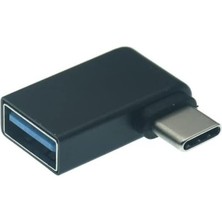 C 3.1 To USB 3.0 Şarj 90 Dirsek Köşe Çevirici Dönüştürücü Adaptör
