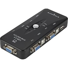 AL-4210 4 Port USB Kvm Switch 4 Pc Kasa Tek Kontrol Çoklu VGA