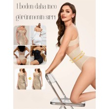 Ixoman Kadın Iz Yapmaz Lazer Kesim String Bel Korsesi Göbek Sıkılaştırıcı 2 Beden Küçülten Korse