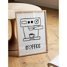 Des Vu Print Kahve Posteri, Kahve Köşesi Kahve Espresso Temalı Çerçevesiz Poster