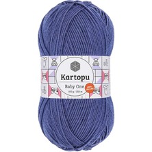 Aydogan's 1 Adet Baby One Tüylenmeyen El Örgü Ipi Yünü Açık Lacivert K604