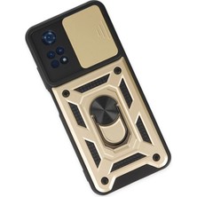 Vera Vtc  Xiaomi Poco M4 Pro 4g Kılıf Pars Lens Yüzüklü Silikon - Gold 965874