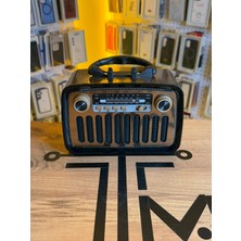 Avcı Teknoloji Market Nostaljik Retro Radyo Bluetooth Fm Am Sw USB Tf Kart Destekli Taşınabilir Hoparlör