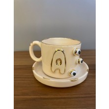 Atölye no17 A Harfli Türk Kahvesi Fincanı