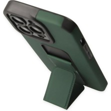Vera Vtc  iPhone 14 Pro Kılıf Mega Standlı Silikon - Yeşil 965874
