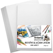 Kağıdı 35X50 100 Lü 100 gr 1 Paket 35 * 50 Resim Kartonu