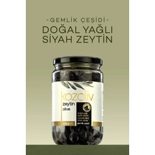 Kozoliv Doğal Gemlik Çeşidi Yağlı Siyah Zeytin 400 gr Cam Kavanoz