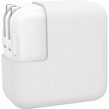 MacBook Pro 15 ve 16 Inç Uyumlu Silikon Şarj Aleti Kılıfı Ultra Ince Yıkanabilir | 96W Usb-C/magsafe 85W 1-2 – 360° Kaplama, Kaymaz Yüzey Beyaz