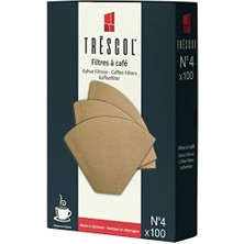 Kahve Filtresi, Naturel Kağıt, 4 Numara, Büyük Boy, 100'LÜ Paket