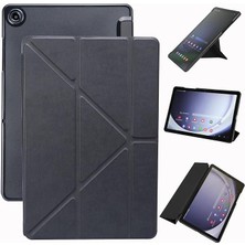 Galaxy Tab A9+/ A9 Plus 11 Inç ile Uyumlu Kılıf Kalemlikli, Uyku Modlu, Mıknatıslı, Üçgen Standlı, Darbeye Dayanıklı Kaplama Akıllı Kılıf (Siyah, Galaxy Tab A9 Plus)
