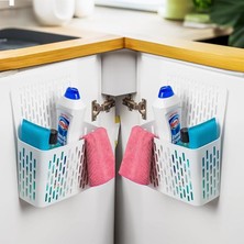 Org-52 2 Li Asılabilir Mutfak Banyo Dolap Içi Düzenleyici Organizer Deterjanlık - Beyaz