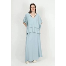 Des Concept Kadın V Yaka Katmanlı Asimetrik Bluz