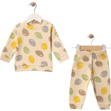 Sevilla Kız Bebek Takım Balon Desenli Omuzdan Çıtçıtlı Üst Alt