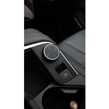 Design Togg T10X ile Uyumlu Iç Trim Folyo Kaplama Set, Mat Karbon Siyah Meridian Ses Sistemli Araçlar Için