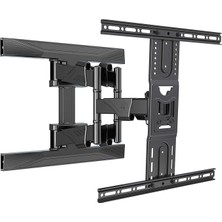 North Bayou Tv Duvara Montaj Döner Tv Braketi 45-75 Düz Ekran Tv Vesa Için Tam Hareket 600X400MM'YE Kadar Yük Kapasitesi TO100 LBS(45KG)
