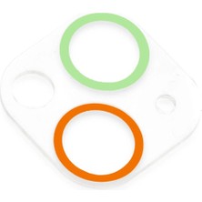 Vera Vtc  iPhone 13 Mini Renkli Kamera Lens Koruma Cam - Turuncu-Yeşil 965874