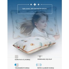 Pufymax %100 Organik Pamuk Müslin Kumaşlı Çocuk Yastığı ,boyun Destek Yastığı,1.kalite Boncuk Silikon