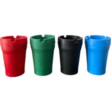 Store Metal Iç Hazneli Masaüstü Küllük (2 Adet) (Siyah)