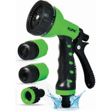 Otomatik 7 Fonksiyonlu Tabanca Seti 3 Bağlantı Adaptörlü Bahçe Sulama Seti 1/2"