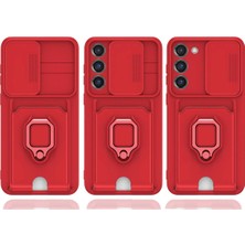 Vera Vtc  Samsung Galaxy S25 Plus Kılıf Zuma Kartvizitli Yüzüklü Silikon - Lacivert 965874