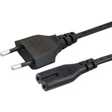 Ab 2- Yuvalı Yazıcı Güç Kablosu Kablosu, Polarize Olmayan (IEC-320-C7 - Cee 7/16) Avrupa Seyahati Için Tv, Yazıcı, Şarj Cihazları, Ps4 Oyun Konsolu ve Daha Fazlası ile Çalışır
