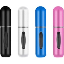 4 Adet Parfüm Püskürtücü Şişe 5 ml Mini Doldurulabilir Sprey Taşınabilir Sıvı Koku Şişesi Görsel Pencereli Boş Seyahat Şişesi Çanta El Çantası Cep Bavul Için