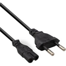 HypAirs Fully M-1303E Siyah 1.5 Metre 2 Pin Teyp Kordon Fişi Cereyan Kablosu