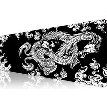 Pro - 10 Farklı Model Dikişli Kenar 90X40 cm Oyuncu Gaming Mouse Pad (Dragon Knot, 90X40 Cm)
