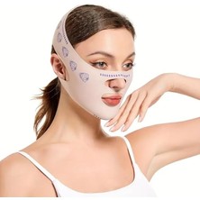 Şekillendirici Maske, V Çene Sıkılaştırıcı Band, Yüz ve Boyun Incelten Maske, Ten Rengi