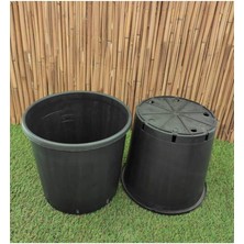 Üretim Saksısı 5 Adet 11,5 Lt 24X24 cm Plastik Saksı Siyah Üretim Saksı Bitki Saksısı