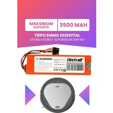 Electroll Trifo Emma Essential Batarya (Maksimum Kapasite) 3500MAH Pil Robot Süpürge Bataryası