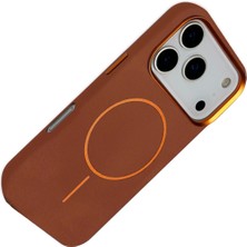 Vera Vtc  Apple iPhone 17 Pro Luno Deri Magsafe Kapak - Kahverengi 965874