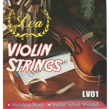 Lea LV-01 Takım Keman Teli Tam Set Paslanmaz Çelik Malzeme ile Üretilmiştir