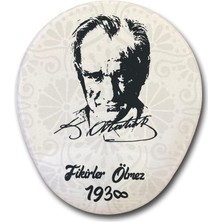 LN-1938 Fikirler Ölmez Atatürk Desenli Ergonomik Suya Dayanıklı Bileklikli Mouse Pad