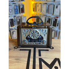 Avcı Teknoloji Market Dekoratif Nostaljik Radyo Bluetooth Fm Am Sw USB Tf Kart Destekli Büyük Hoparlör