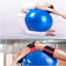 65 cm Yeşil Pilates Topu Yoga Plates Egzersiz Topu Ball + Şişirme Pompası Seti