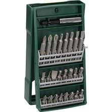 Professional Accessories X/line Mini 25 Parça Vidalama Seti, Plastik Kutu, Yeşil