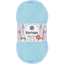 Aydogan's 1 Adet Baby One Tüylenmeyen El Örgü Ipi Yünü Gök Mavi K502