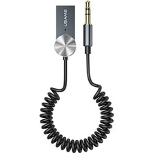 Usams Bluetooth 5.0 Receiver USB Aux Wireless Araç Kiti Telefon Konuşma Müzik Dinleme BA01 SJ464LVX