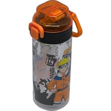 500ML Naruto Yumuşak Silikon Pipetli Kulplu Kilitlenebilir Su Matarası