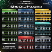 Fryer Yiyecek Pişirme Süreleri ve Kaloriler Magneti, Air Fryer Aksesuar