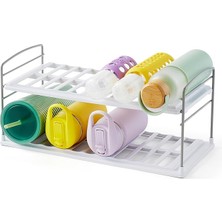 Upspace Şişeler Için Dolap Düzenleyici, Ayarlanabilir, 2 Raflı, Beyaz