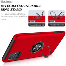 Vera Vtc  Samsung Galaxy M51 Kılıf Elit Yüzüklü Kapak - Kırmızı 965874