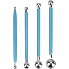 Uçlu Seramik ve Kil Modelleme Seti 4 Lü 1 Paket Polimer Kil Şekillendirme Çömlek Oyma Çiçek Marzipan Mandala Top Ütü