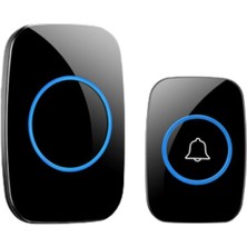 Kablosuz Kapı Zili Ledli Uzaktan Kumandalı Işıklı Kapı Zili Yüksek Sesli 300MT Uzun Mesafeli - 1 Buton + 1 Zil