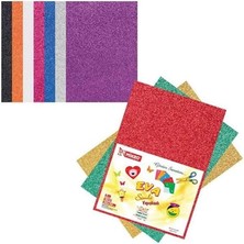 EVA-004 10 Renk 2 mm 20X30 cm 10 Renk Simli Yapışkanlı
