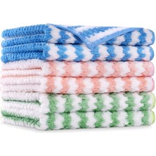 Mikrofiber Temizleme Bezleri, 6 Adet Süper Emici Mikrofiber Temizleme Bezi, Yeniden Kullanılabilir Mikrofiber Bulaşık Bezleri, Ev, Mutfak Için Çok Amaçlı Temizlik Havluları, Boyut 25 x 25 cm