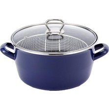 Fry Çıtır Kızartma Tenceresi 22 Cm, Lacivert