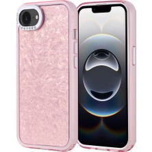 Giz Story iPhone 17E Kılıf Taşlı Tasarımlı Zore Kapi Kapak - Pembe